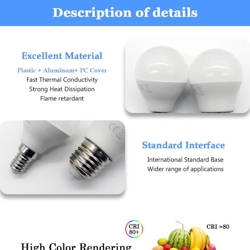 Factory Direct Perfect Dimming Effect E14 E27 Good Quality LED Bulb Light Dimmable LED Bulb Lamp with Indoor Lighting