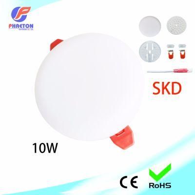 10W LED Borderless Recessed Panel Light Living Room Ceiling Panel Lamp Round