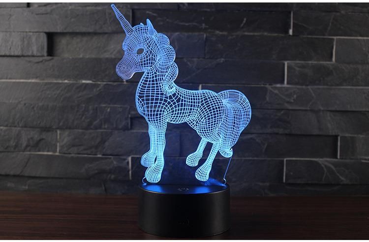 Touch Remote Colorful Table Lamp Creative 3D Gift Lights