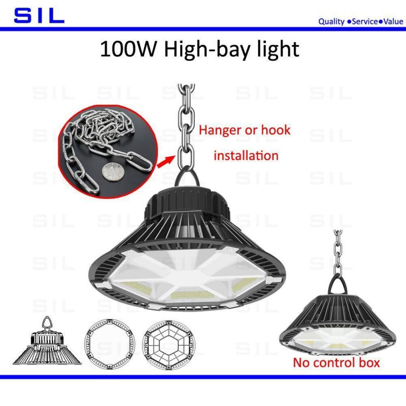 Industrial Lighting Lamp 150lm/W UFO Highbay 100W Anti-Glare LED High Bay Lights