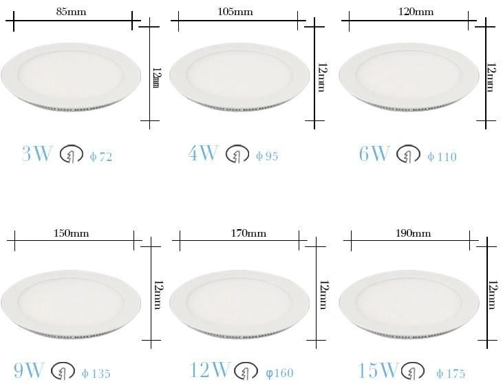 Luxury Light Round Square LED Ceiling Panel Light with High Quality