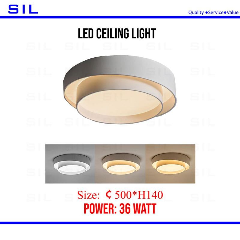 Round LED Ceiling Light Surface Mounted Lamp for Bedroom Living Room 36watt Commercial LED Ceiling Light