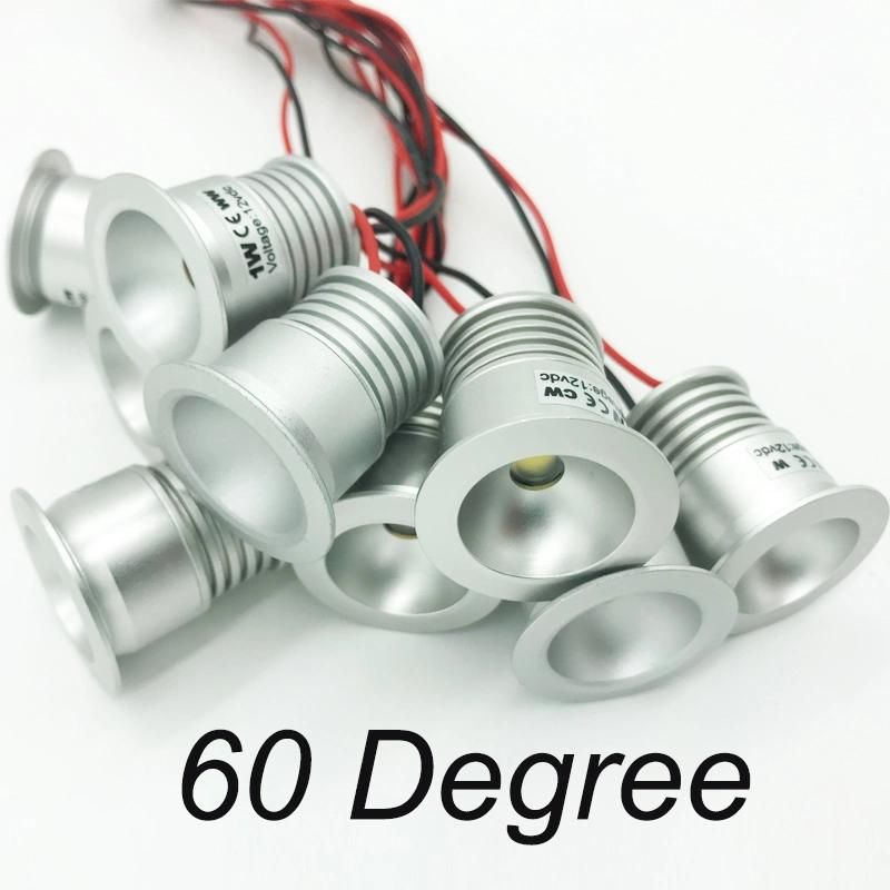 15m 25mm 1W DC12V Mini LED Ceiling Downlight for House Outdoor Garden Lighting