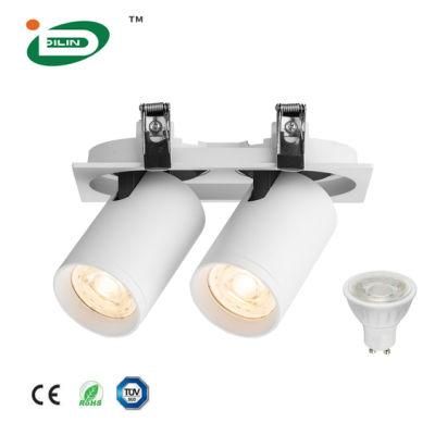 Interior LED Down Light Housing Ceiling Spot Light Frame GU10 Rotatable Commercial LED Downlight