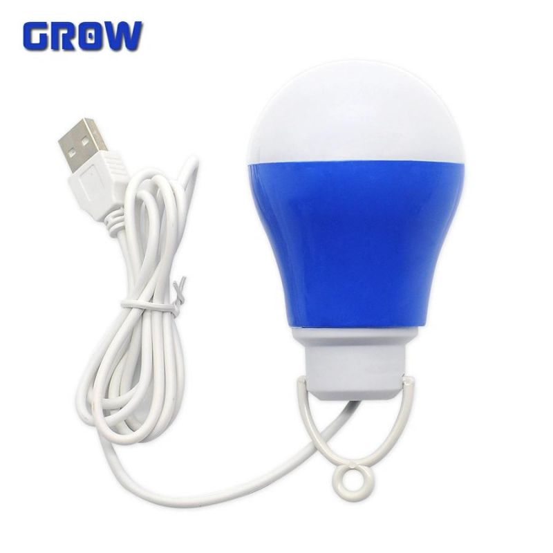 China Manufacture USB 5W Plastic LED Bulb Camping Lamp for 5V Emergency Lighting