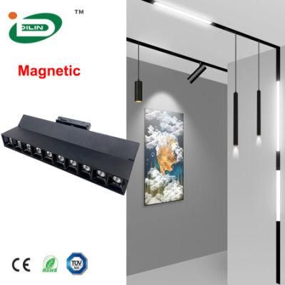 COB Museum LED Magnetic Track DC48V Manufacturer Surface Mounted Rail Light