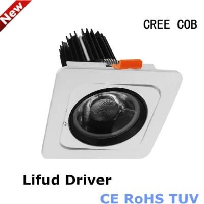Lifud Driver CREE COB 38degree 15W Ceiling Square LED Downlight