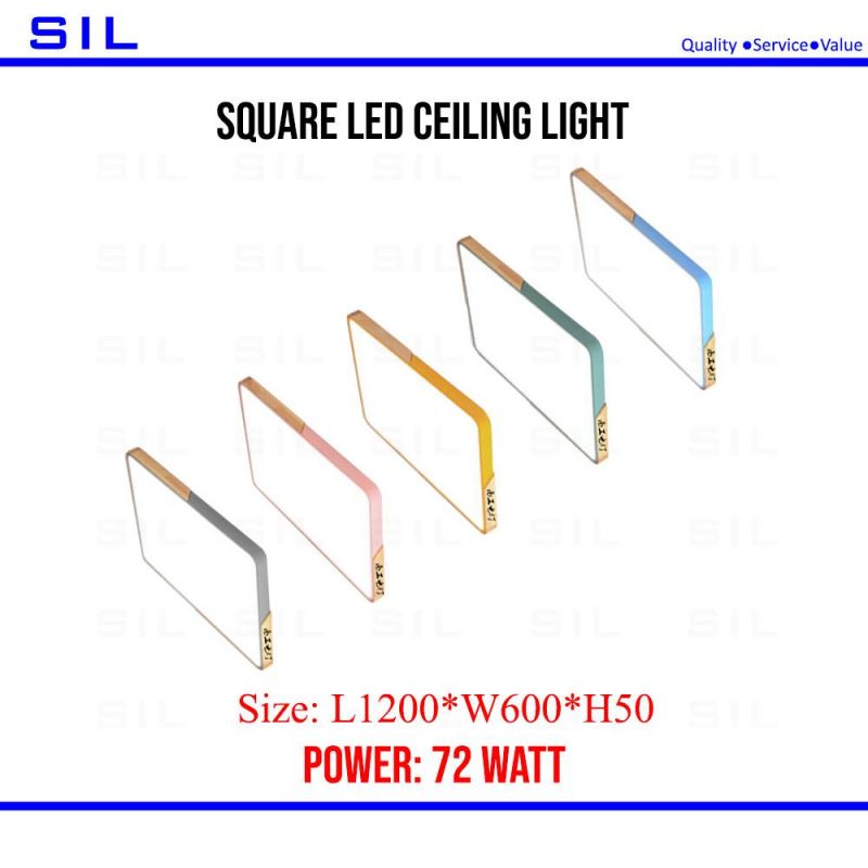 High Bright Ultra Thin 3000K-6300K Modern Household Lamp Square 36W LED Ceiling Light