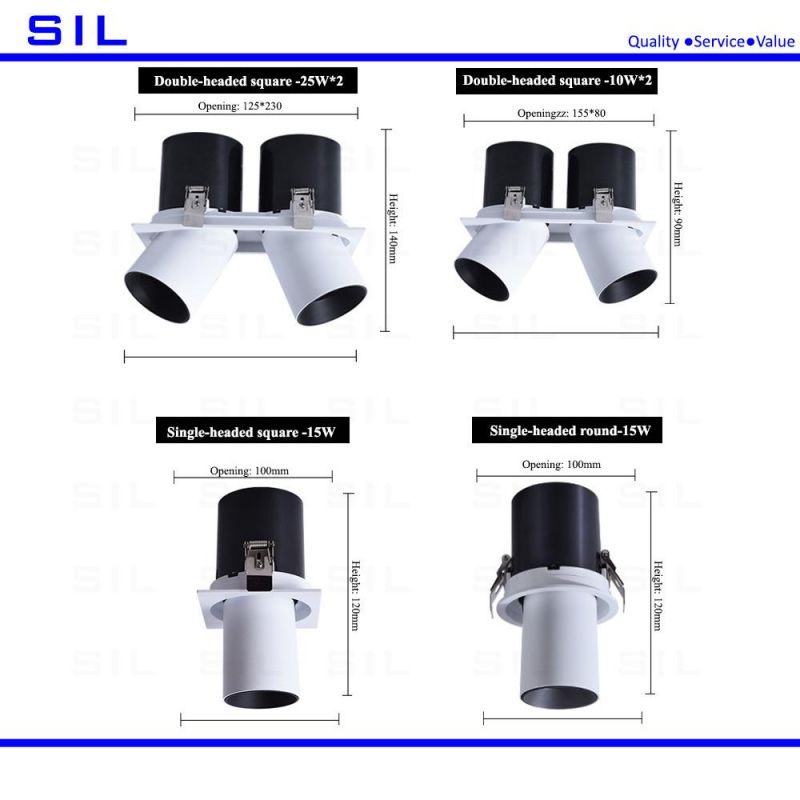 25W Adjustable Fixture Surface Mounted Lamp for Home Spot Light LED Spot Lights Spot Lights LED Ceiling Light Indoor