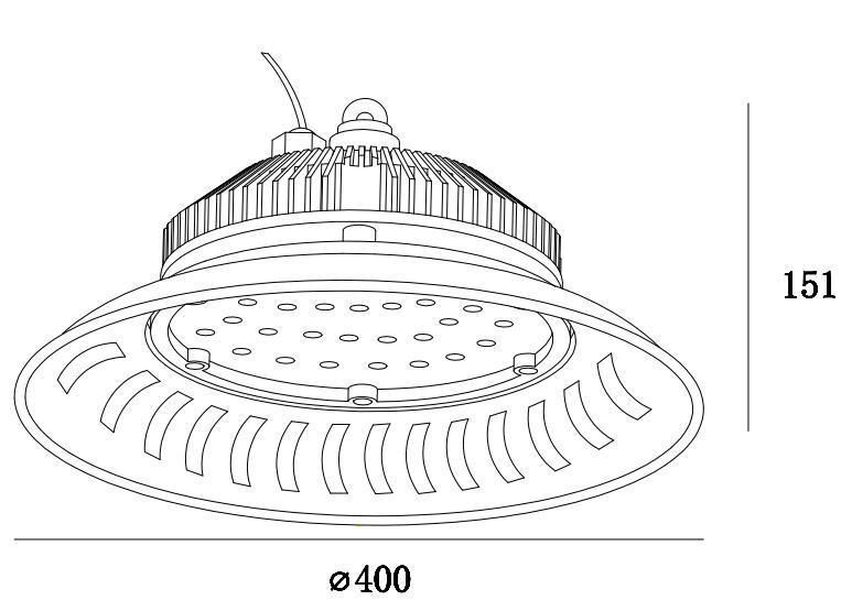 Warehouse Lighting LED High Bay Light UFO Industrial High Power LED Lighting 100W 200W