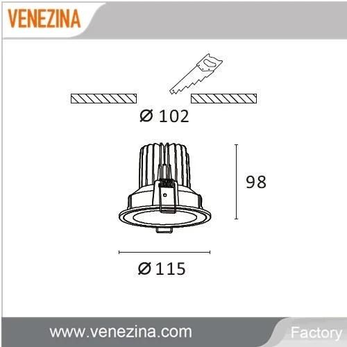 Venezina LED Downlight LED Light R6188 10W/15W LED Ceiling Light LED Spot Light LED Light LED Down Light