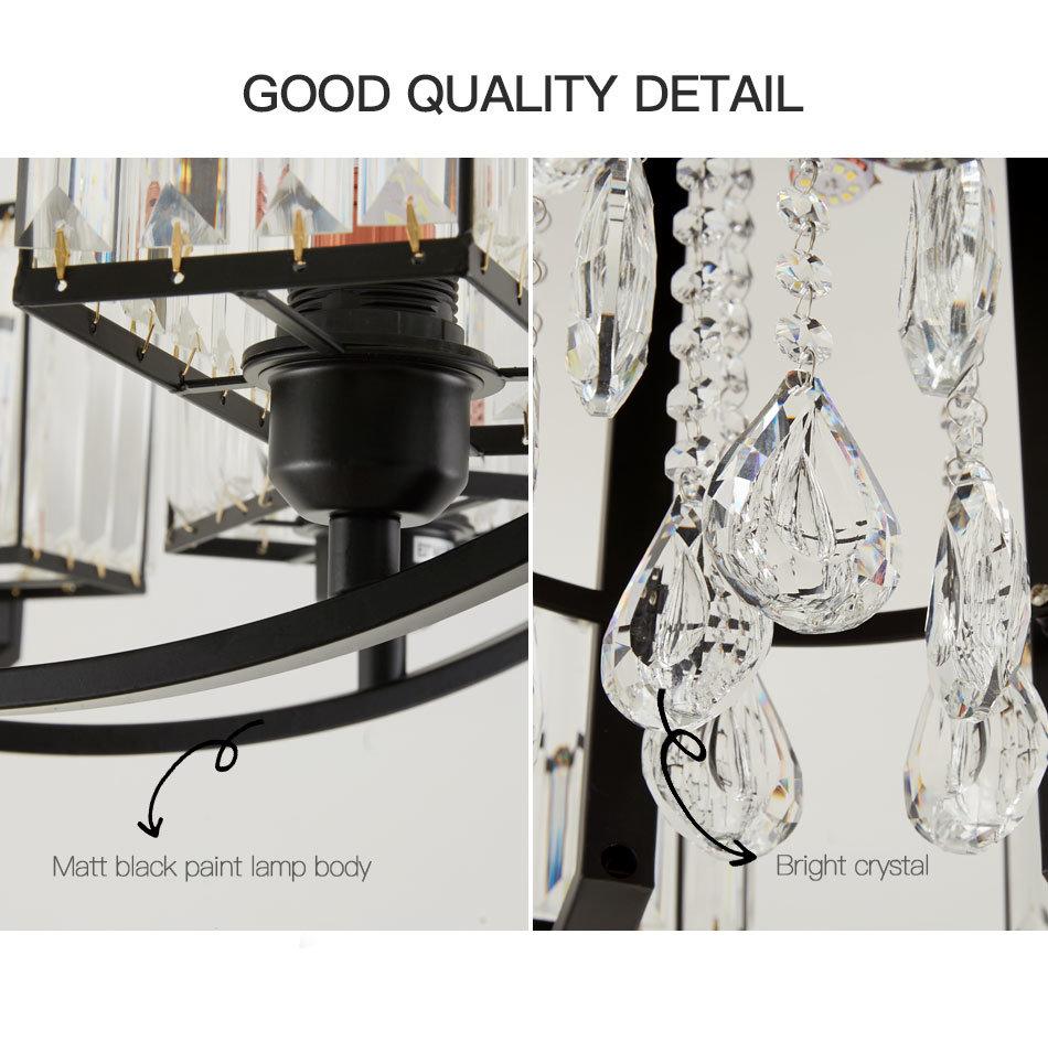 Postmodern Light Luxury Creative Simple Ring Atmospheric Art Indoor Crystal Chandelier