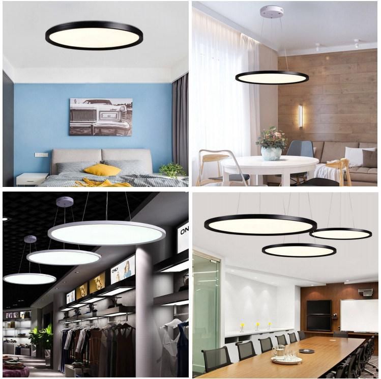 Aluminum Round Panel Circular LED Luminaire Pendant Light with 600m Diameter