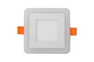 High Quality Two Color White+Blue Ceiling Panel Light 12+4W 18+6W 3+3W for Housing Use