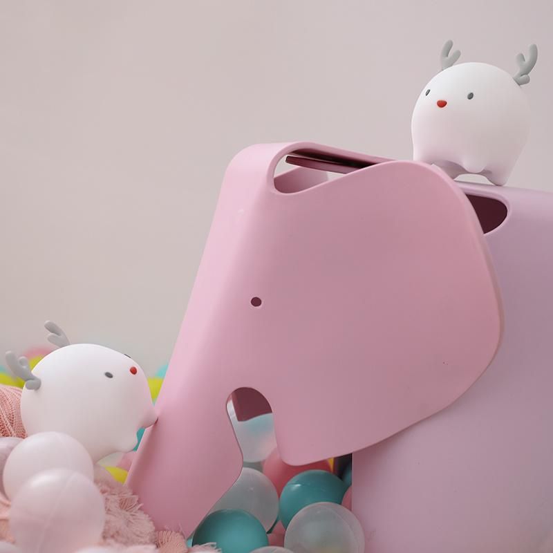New Arrival USB Rechargeable Silicone Sleep LED Table Desk Deer Lamp Night Light for Kids