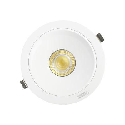 Indoor Anti Glare LED Panel Lamp 7watt 12watt 18watt 30watt Round Square LED Downlight