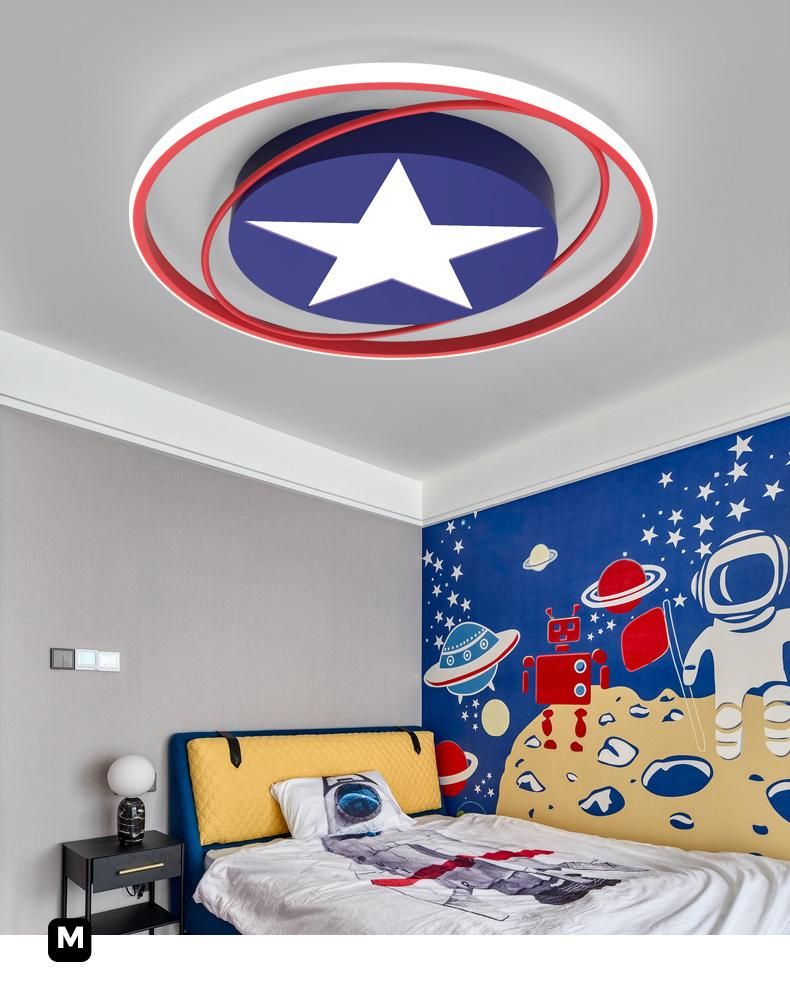 LED Master Bedroom Lamp Simple Modern Ceiling Lamp Energy-Saving Cartoon Creative Room Lamp Atmosphere Children Boys and Girls Room Lighting