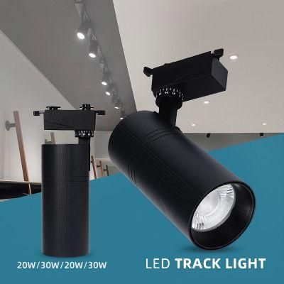 Adjustable LED Spot Light for Store Decor 20W 30W Magnetic System Rail Lighting LED Track Light