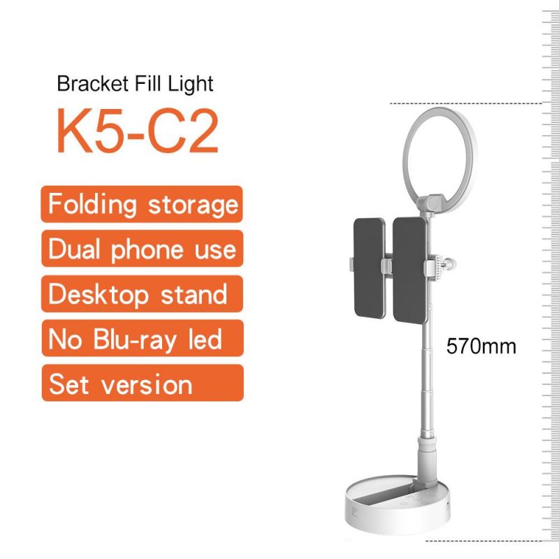 2021 LED Desk Eye Protection Folding Light with Stand & Phone Holder for Youtube Videos, Bedroom Beside Reading, Photography, Shooting, Tiktok, Selfie