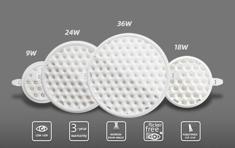 Keou New Recessed LED Downlight Ceiling Light LED Lighting 18W LED Panel 24W LED Light 36W LED Lamp LED Light Lamp