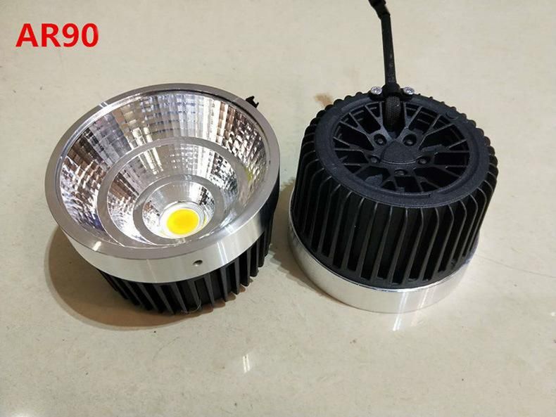 Rotatable 360-Degree AR111 Grille Lamp Fixture LED Down Light for Shop LED Source 25W 30W 35W Replaced