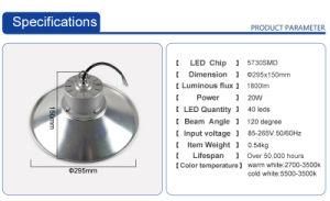 All Aluminum LED Bay Light Series 20W Industrial Task Lighting Outdoor Dropligh