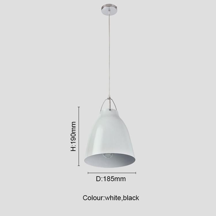 Aluminium E27 Pendant Light Black and White Color Light