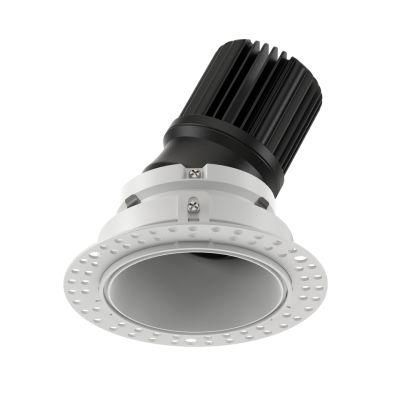 High Lumen COB Recessed Ceiling Downlight Round 30W Trimless Lights