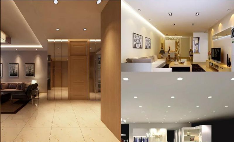 Black & White Hotel Housing Living Room LED COB Downlight Recessed Ceiling 5W Mini Spotlight