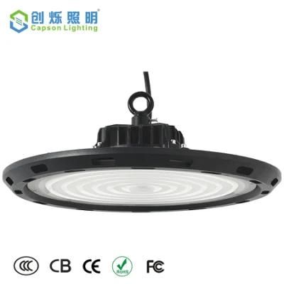 200W UFO LED Industrial Lighting 3years 140lm Factory High Bay Light