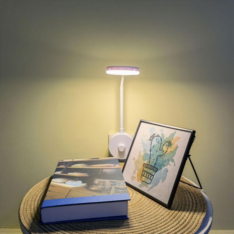 Stepless Dimmable Gooseneck Flexible Bed Plug in Bedside Night Light