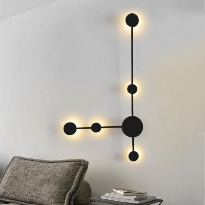 Modern Nordic Atmosphere Line LED Wall Lamp Simple Bedroom Bedside Hotel Corridor Aisle Living Room Porch Light