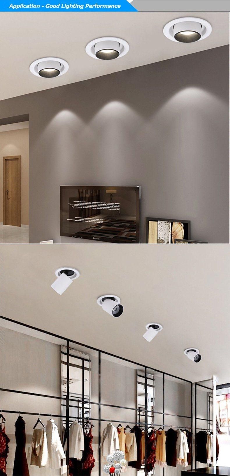 Double Head Square Anti Glare Recessed COB LED Spot Light Downlight with 360degress Adjust for Office Shop Store