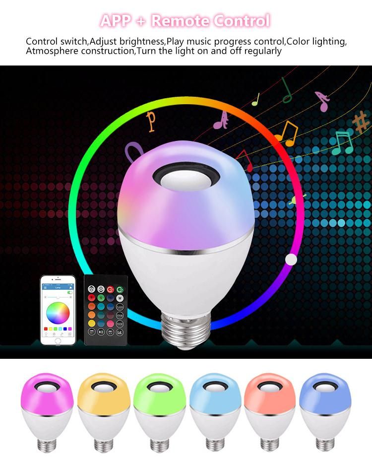 Smart Music Bulb with Music Sync Bluetooth Connection Speaker