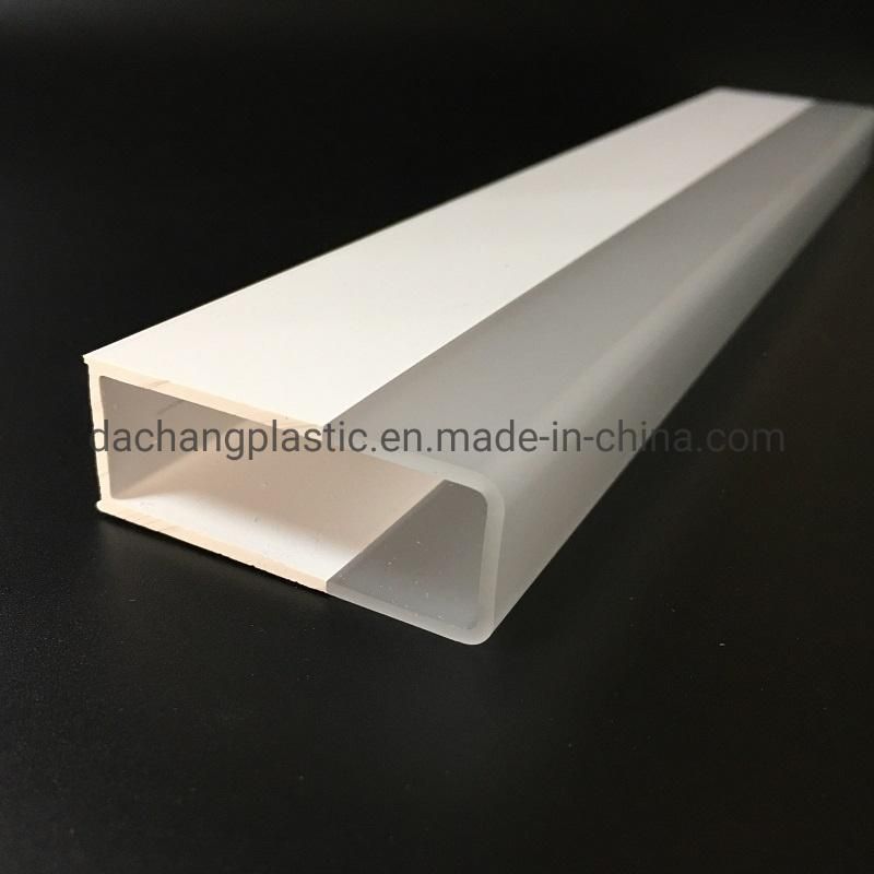 White and Semiclear Acrylic Coextrusion Profile for LED Lighting