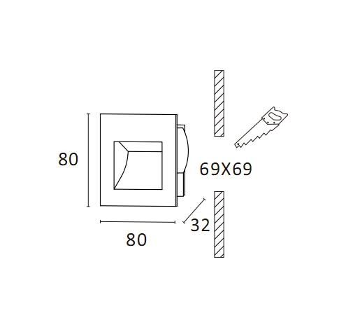 R6803 Recessed Foot Light Hot Selling LED Down Light