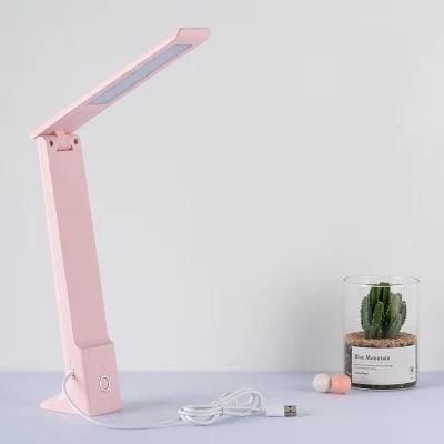 Folded White/Pink 6000 K 4000 K 3000 K USB Eye Protection Table Reading Lamp