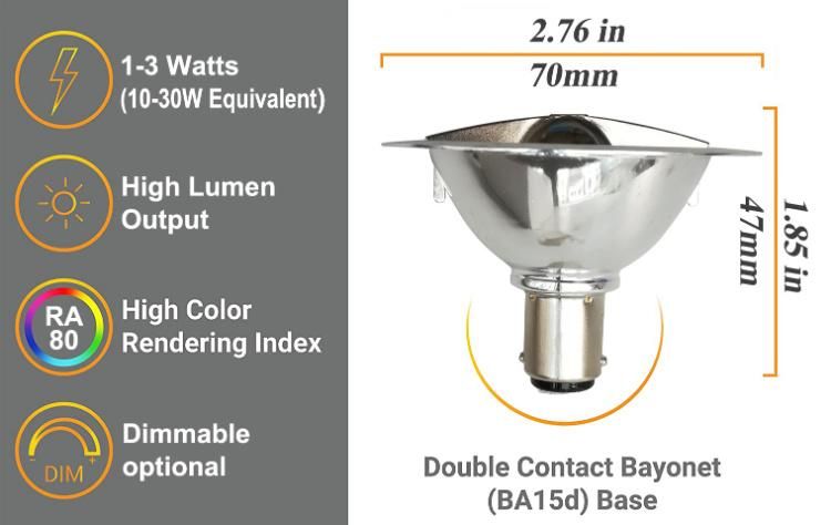 Ar70 Lamp 1.5W Ba15D 12V Spot LED Bulb