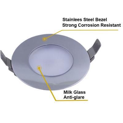 LED Round Light Panel 3W 7W Slim LED Panel Downlight Blue 6000K Thin Lighting Boat Recessed ceiling Light