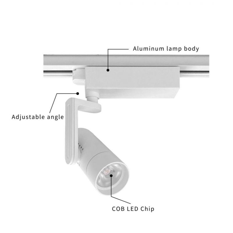 How Bright Aluminum White Black 40W COB LED Modern Lighting Adjustable 3000K Lights Spot LED Track Light