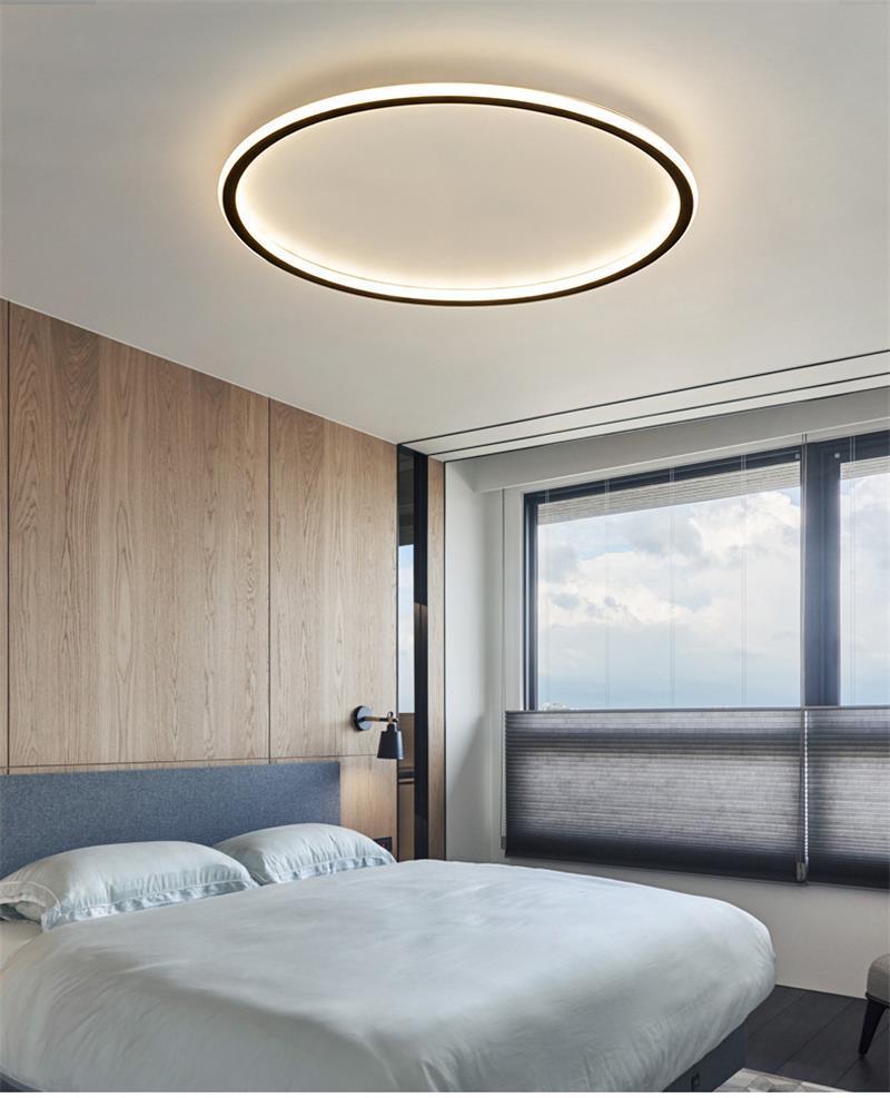 Ultra-Thin Bedroom Lamp Ceiling Lamp Simple Modern LED Nordic Minimalist Round Room Lamp Creative Net Red Bedroom Wall Lamp