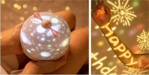 Star Night Light Projector 6 Films 360 Degree Rotating Nursery Projecting Lamp Remote Control