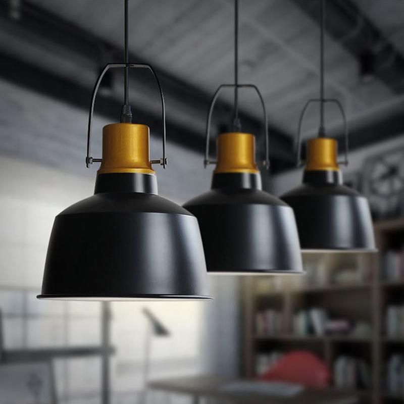 Retro Big Pendant Light Hanging Black Color Lamp