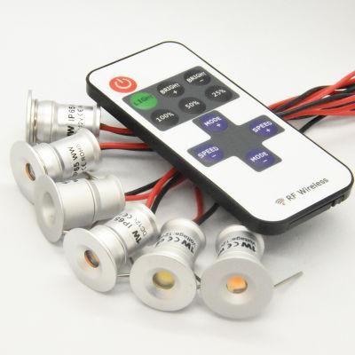 Remote 15mm 1W 12V IP65 Mini LED Spot Light for Wall Stair Lighting