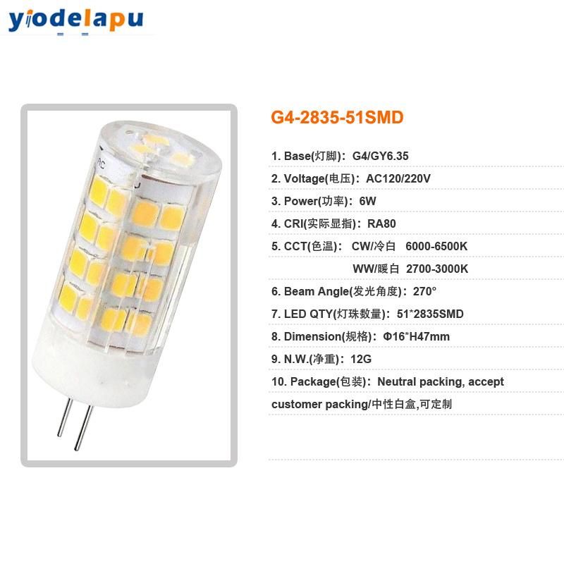 Gy6.35 LED Lamp Bulb 3W 220V Chandelier Light Bulb