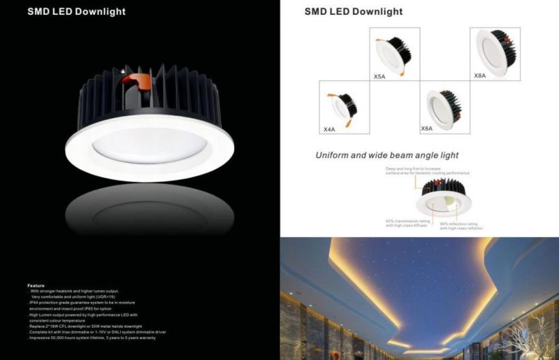 Adjustable High Power 50W Multiple Sizes LED Grille Downlight Building Material LED COB Spotlight