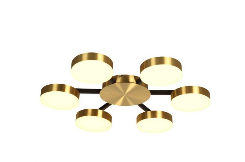 Masivel Factory Modern Nordic Style Lights Three-Ring Decoration Black and Brass Metal Ceiling Light