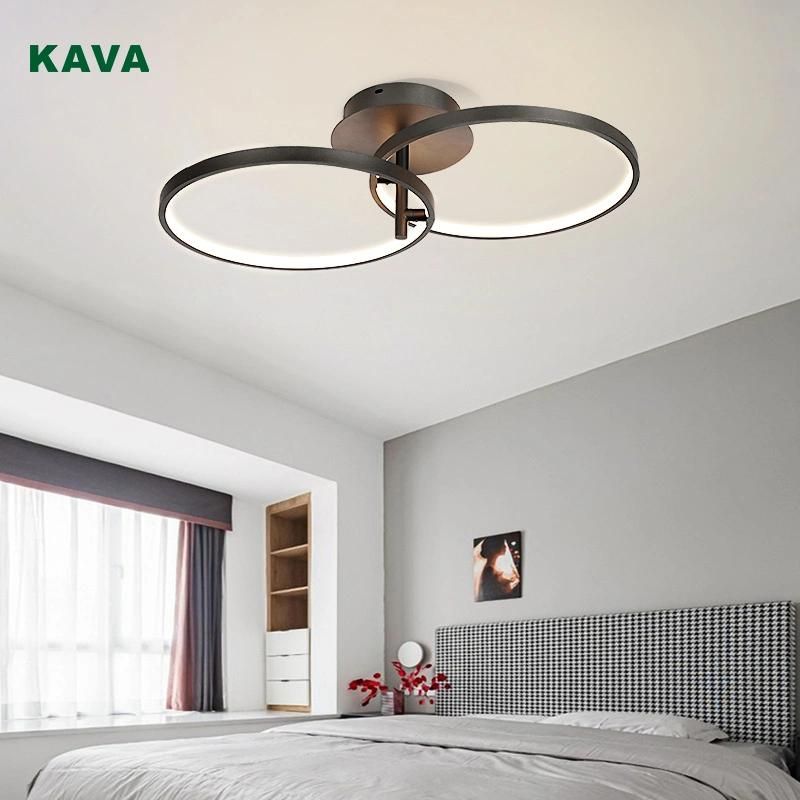 Modern Nordic Design Circle Black Simple Ceiling Mounted Lamp Free DIY Indoor Living Room LED Ceiling Lamp