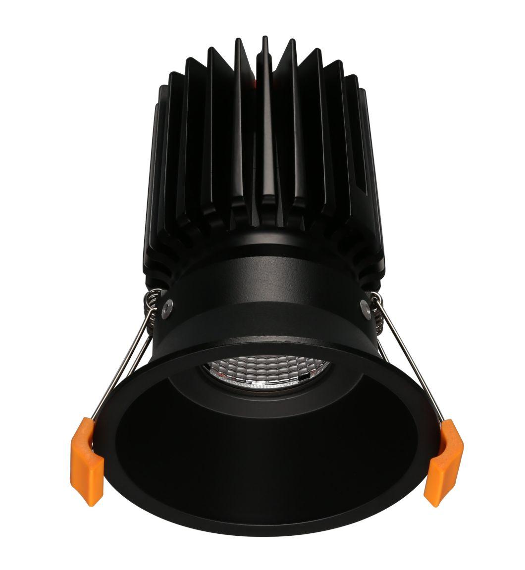 Black LED Downlight MR16/GU10 Frame Plus COB Source LED Downlight