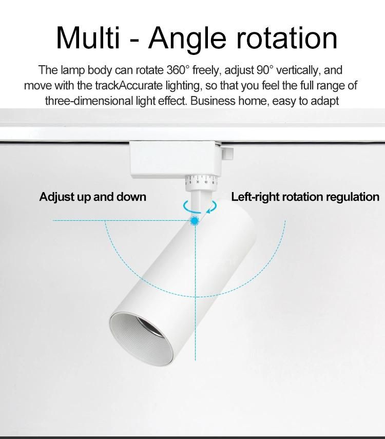 Smart 20W LED Track Lights with Switchable Color Temperature 2700K 3000K 4000K